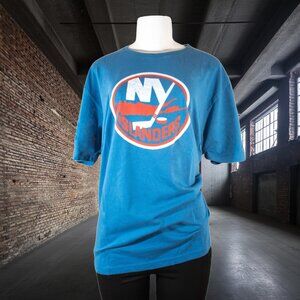American Needle (Red Jacket) NY Islanders 100% cotton blue L T-shirt